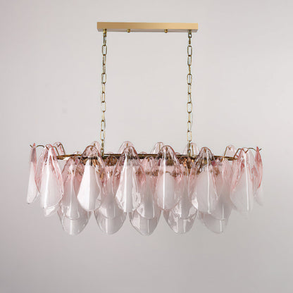 Flora Blush Ombre Linear Chandelier