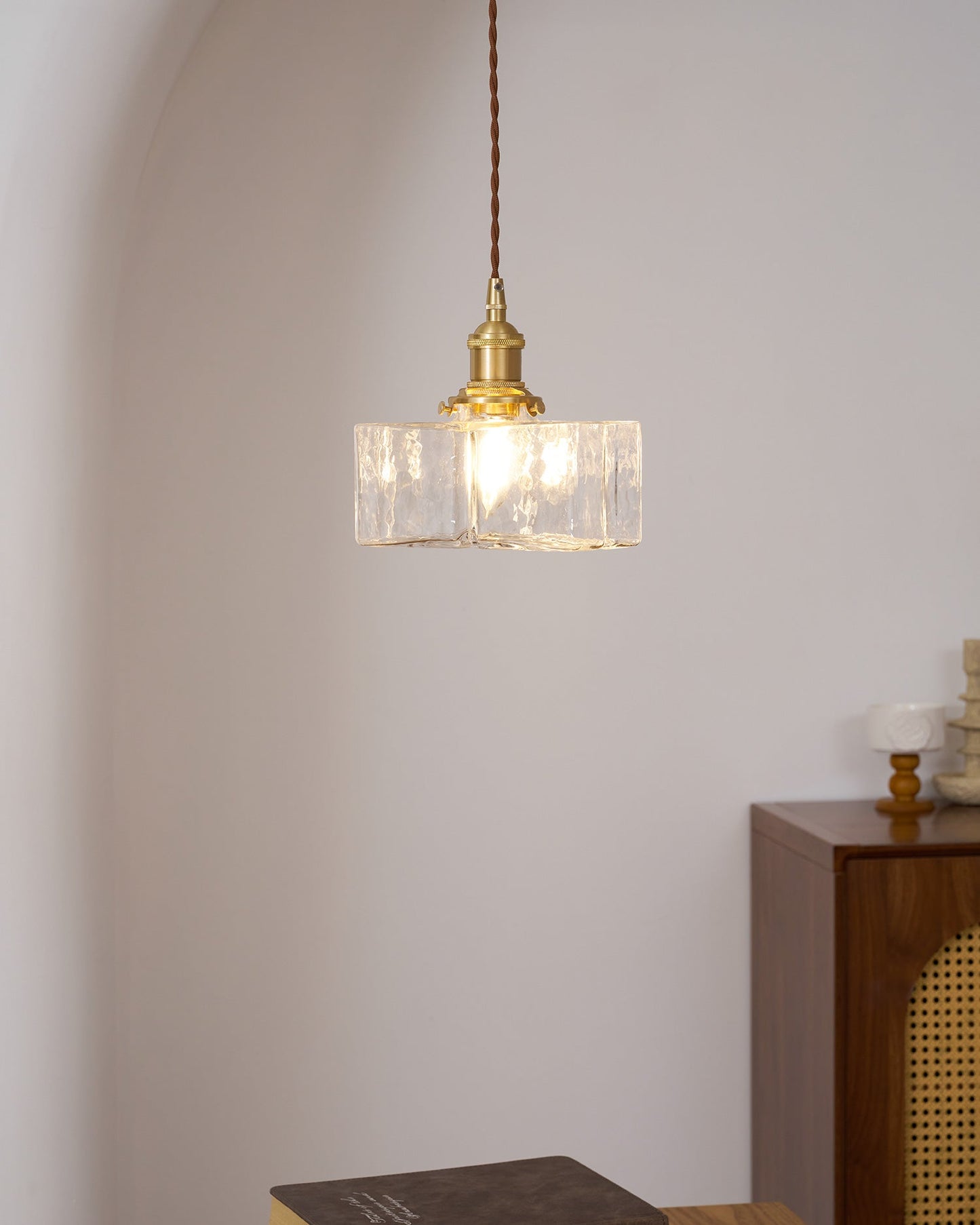 Jewel Glass Brass Swag Lights