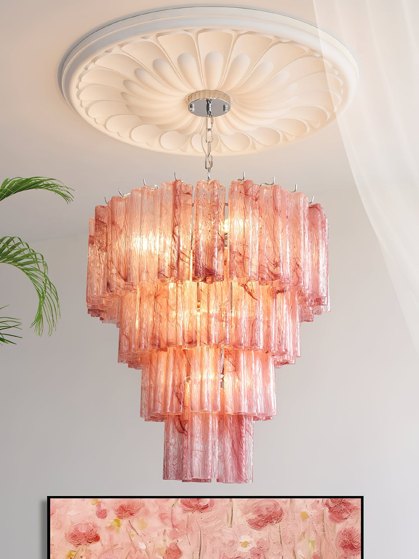 Kieran Glass Tube Chandelier