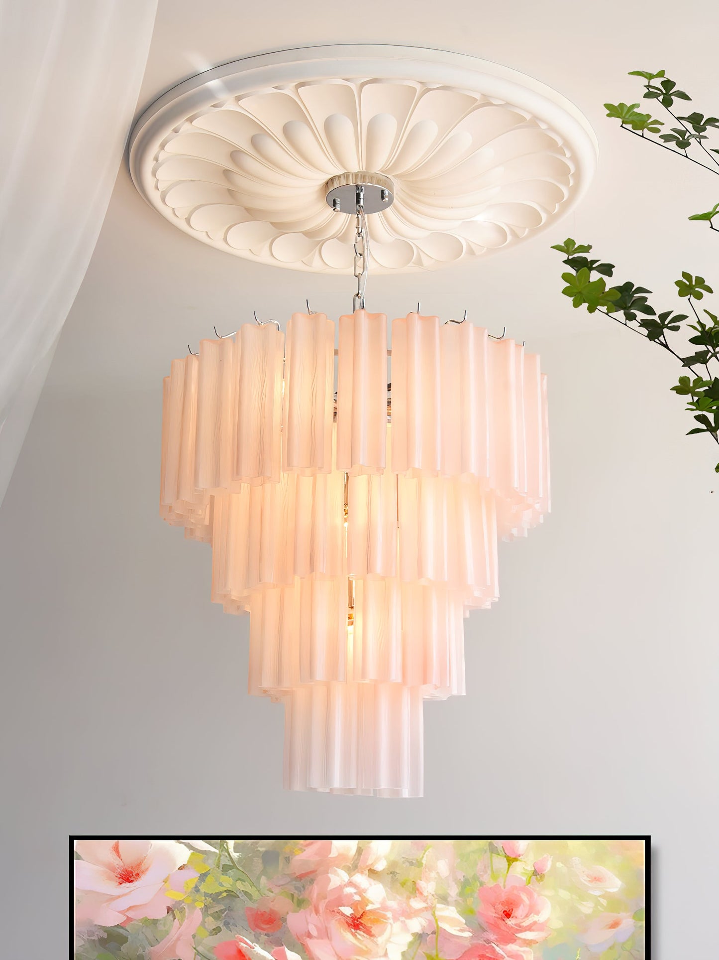 Kieran Glass Tube Chandelier