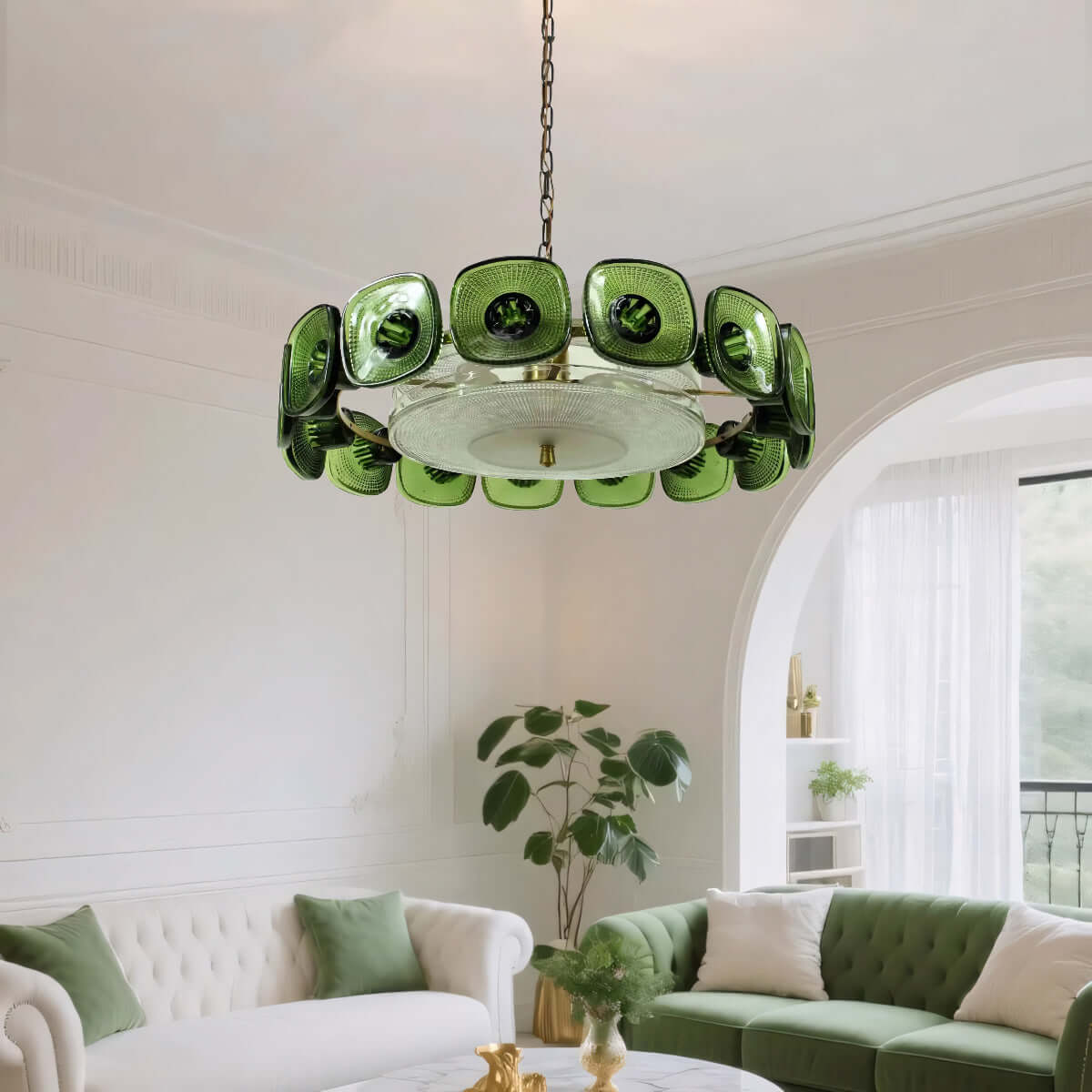 Lennox Glass Ring Chandelier