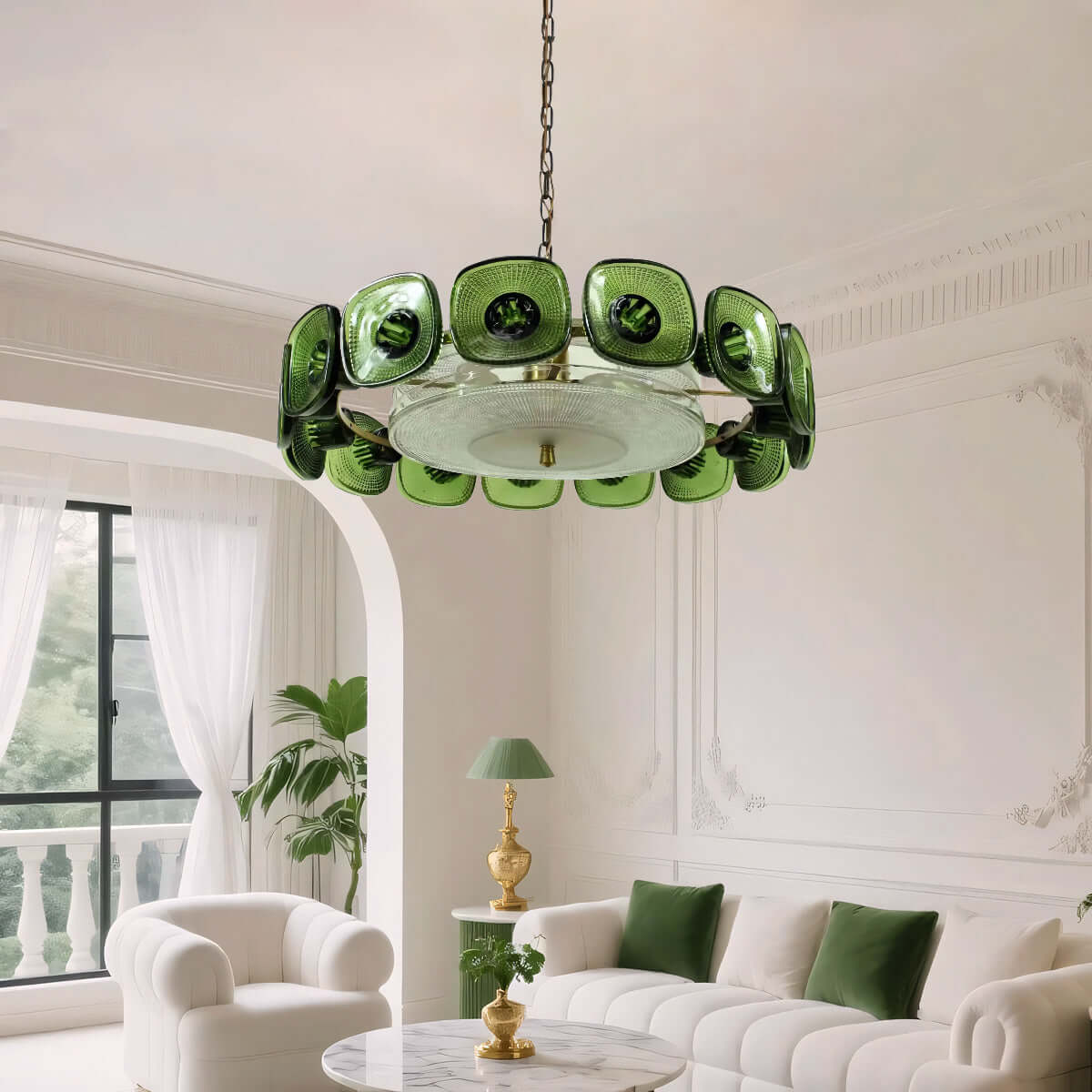 Lennox Glass Ring Chandelier