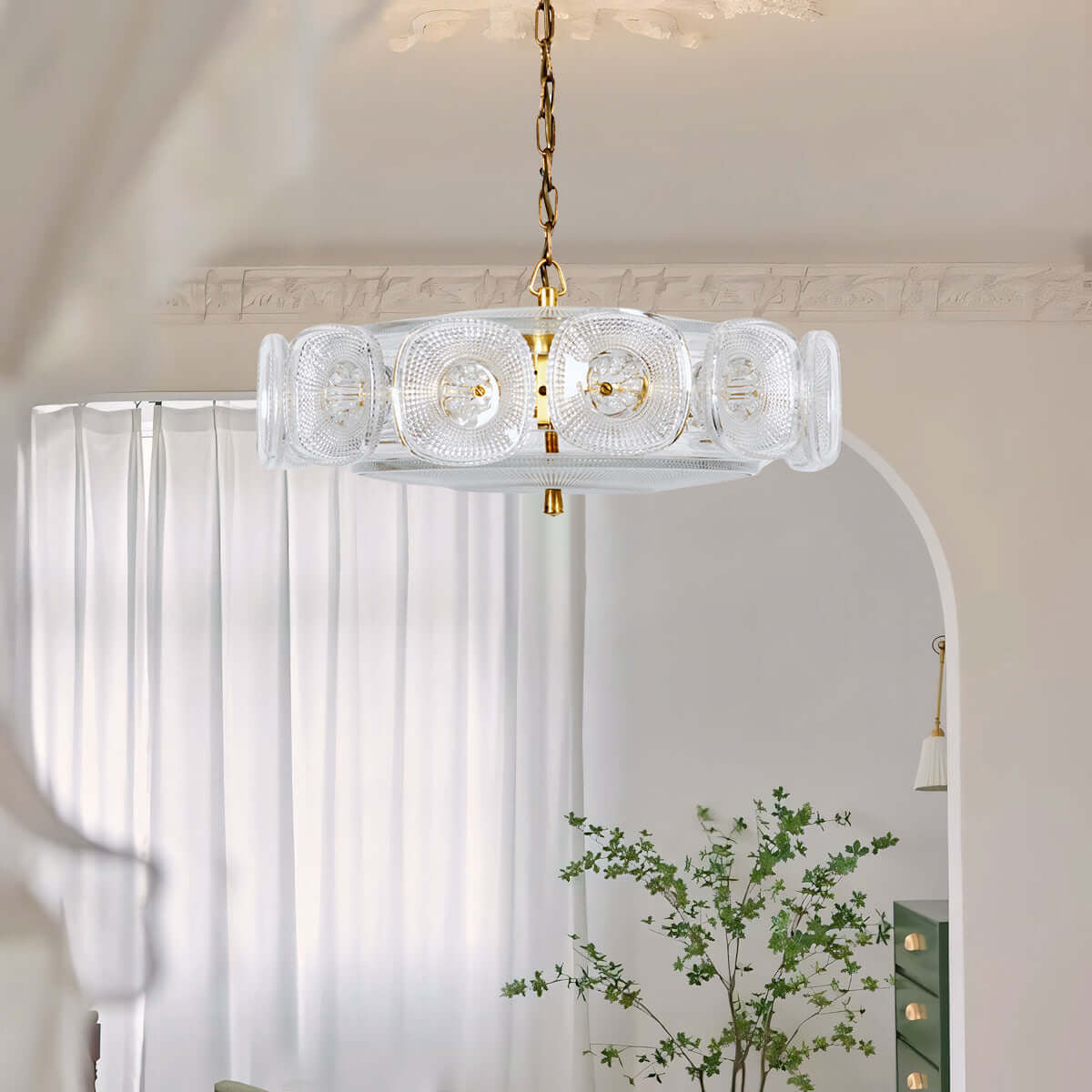 Lennox Glass Ring Chandelier