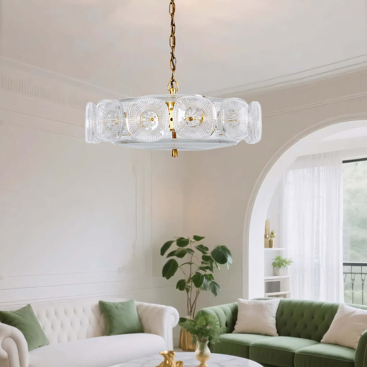 Lennox Glass Ring Chandelier