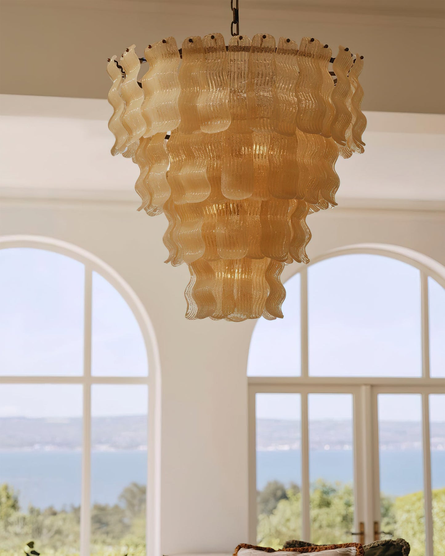 Pollensa Textured Wave Chandelier