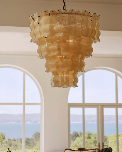 Pollensa Textured Wave Chandelier