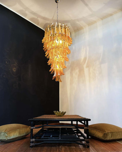 Elara Petal Glass Chandelier