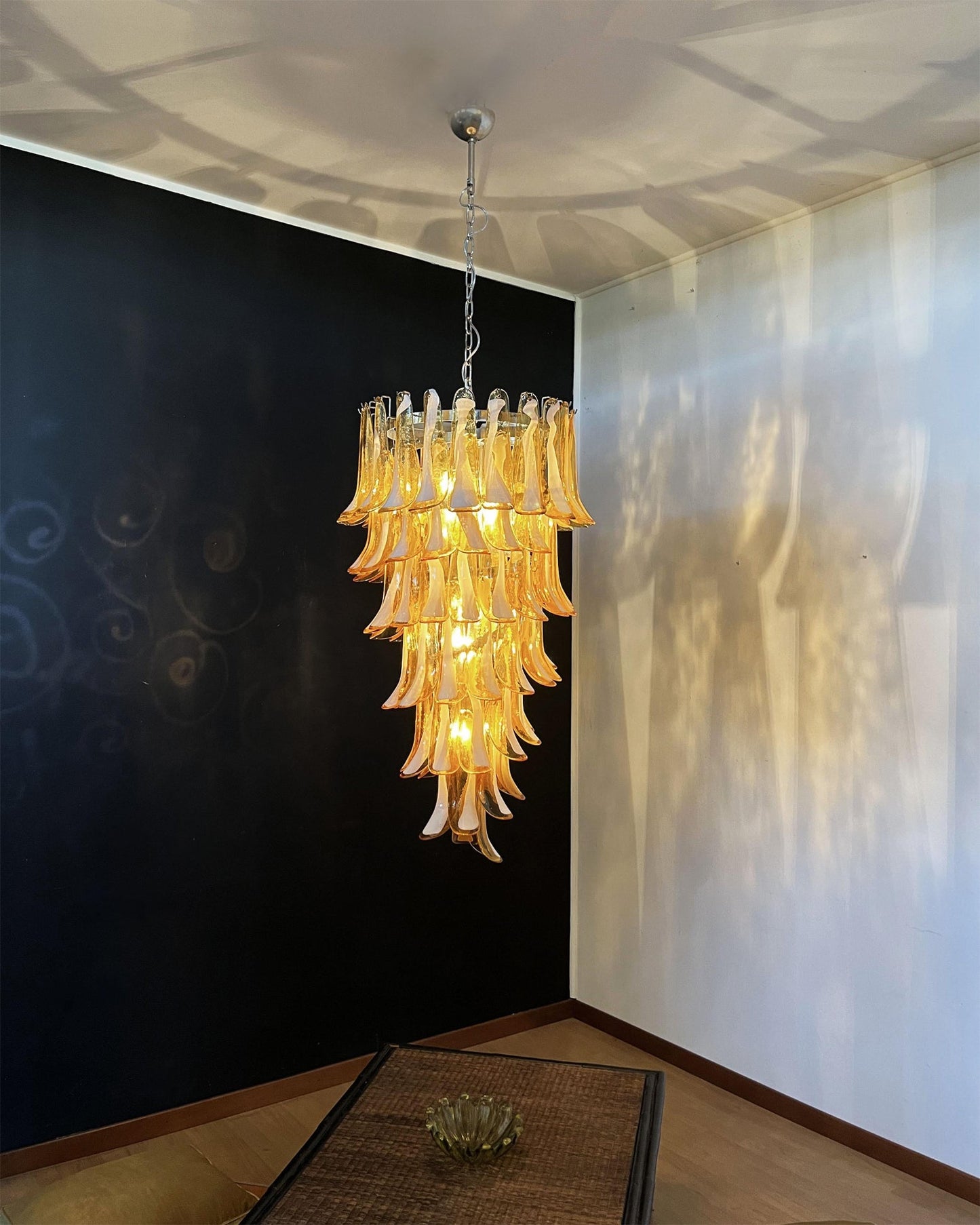 Elara Petal Glass Chandelier