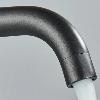 Milltown Bathroom Basin Faucet countertop view — Matte Black finish — Casa Norex