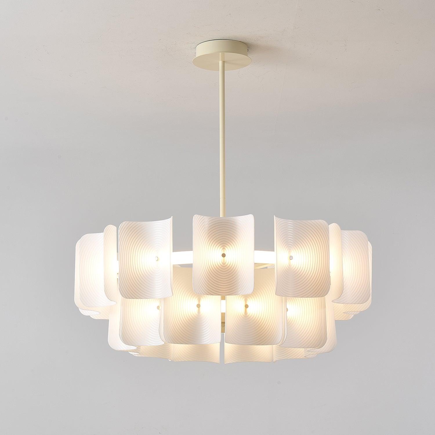 Fingerprint chandelier in dining room setting — modern glow | Casa Norex