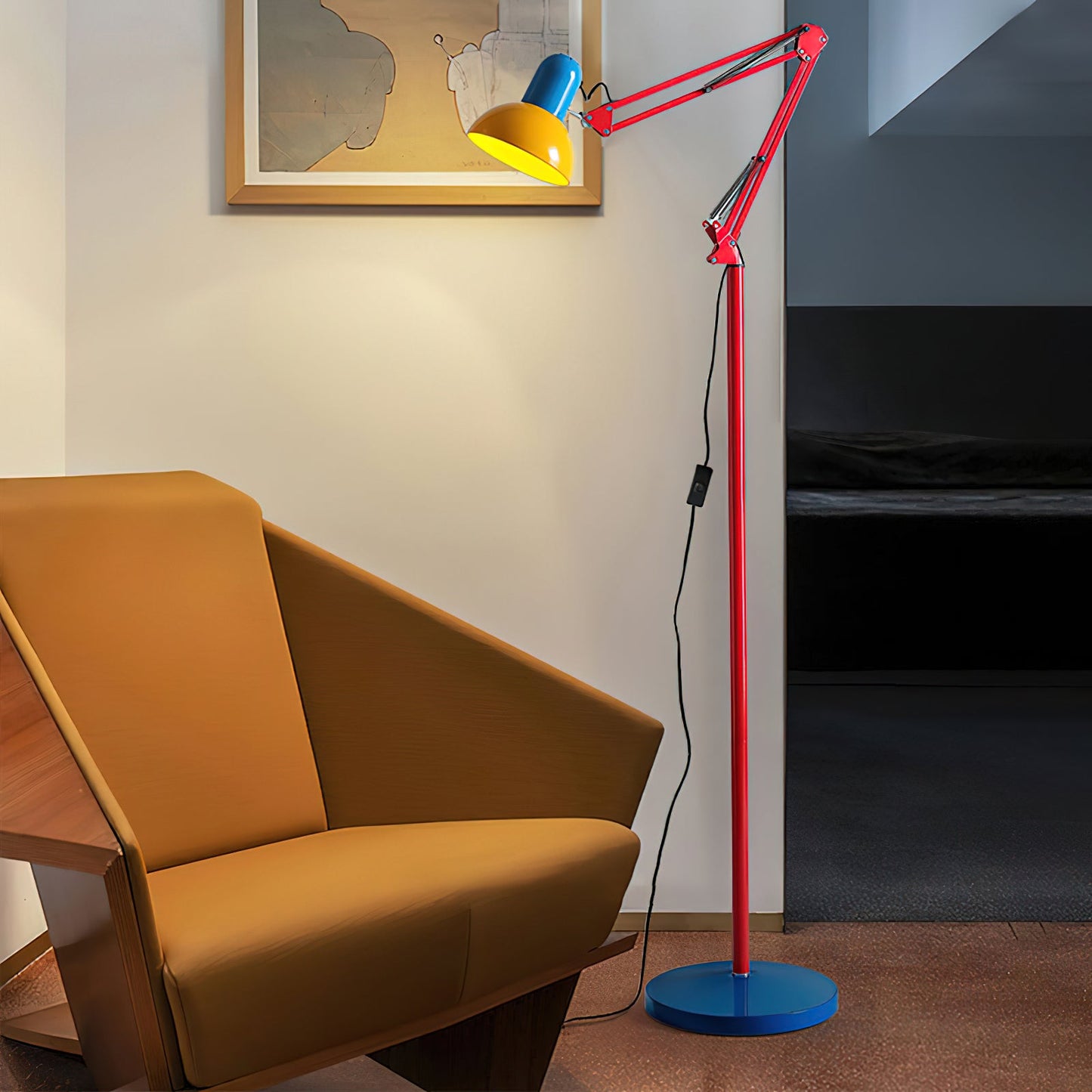 Flexo Memphis floor lamp full profile - 188cm height - Casa Norex