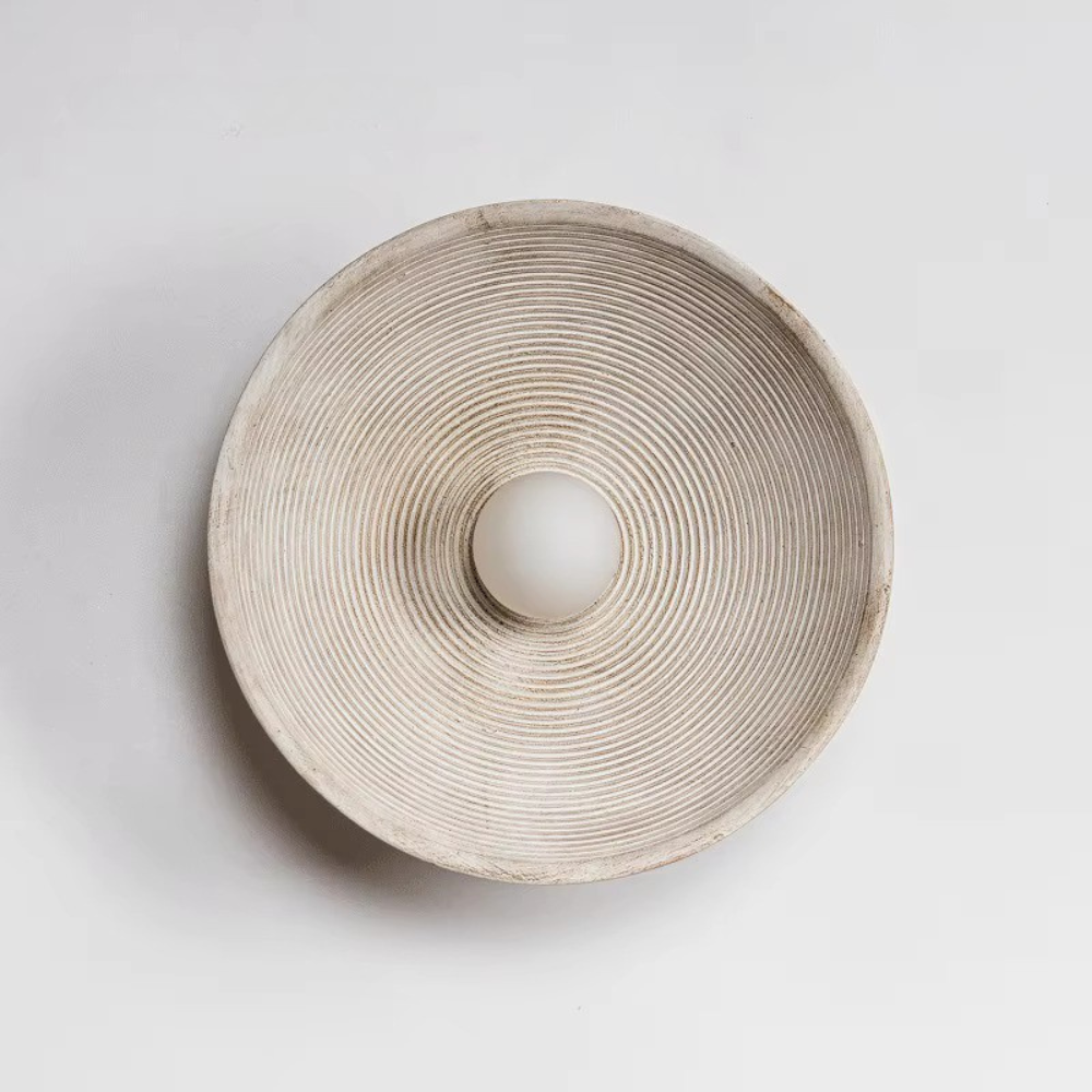 Textured resin shade detail - Avalon wall sconce by Casa Norex