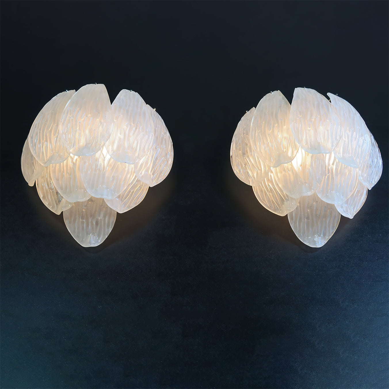Frosted Petal Wall Light