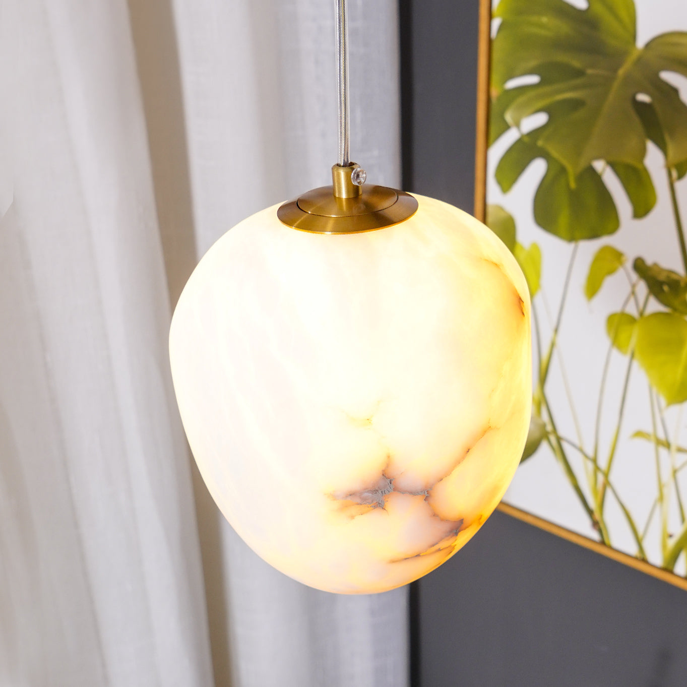 Galet Spanish Alabaster Pendant Lamp
