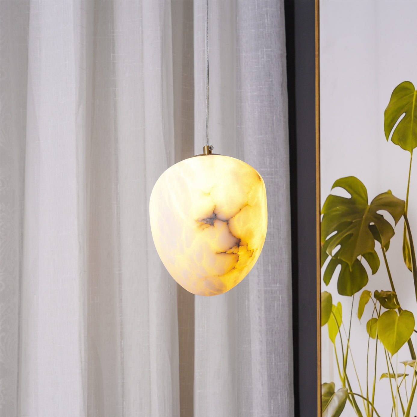 Galet Spanish Alabaster Pendant Lamp