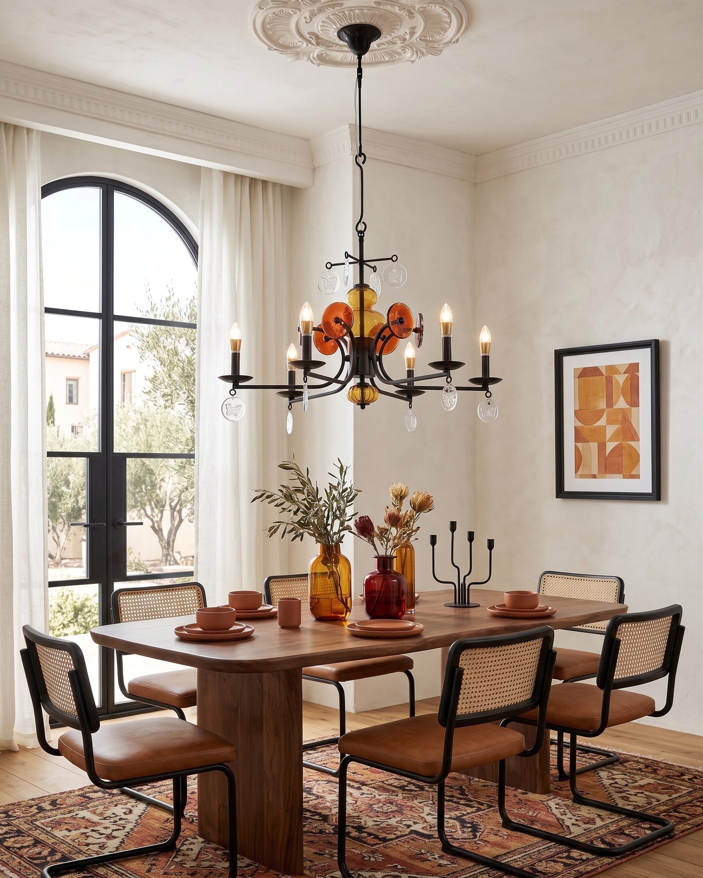 Alistair Glass Candle Chandelier