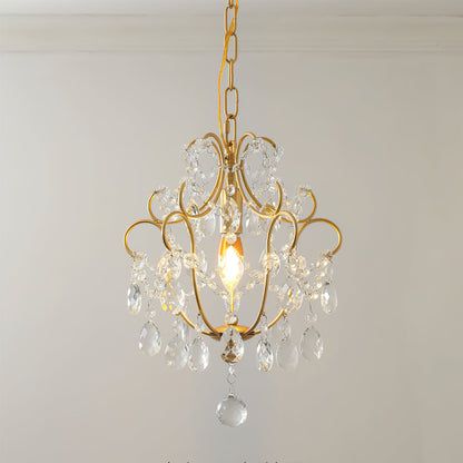 Gilded Crystal Pendant Lamp