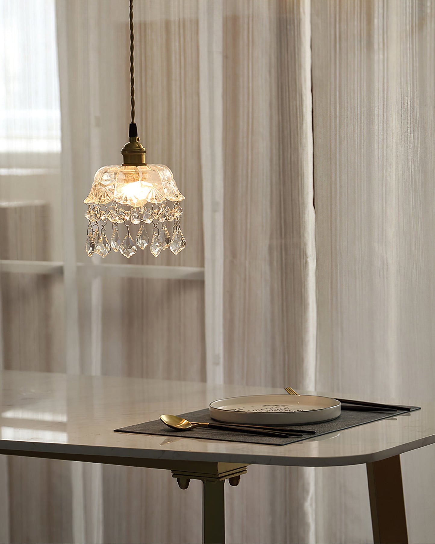 Glass Jewel Pendant Light
