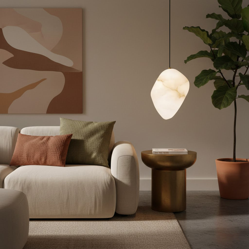 Galet Spanish Alabaster Pendant Lamp