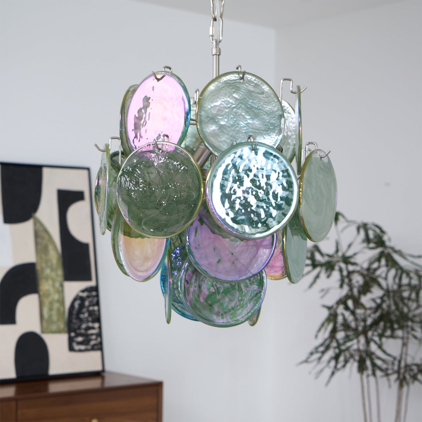Green Vistosi Disc Chandelier