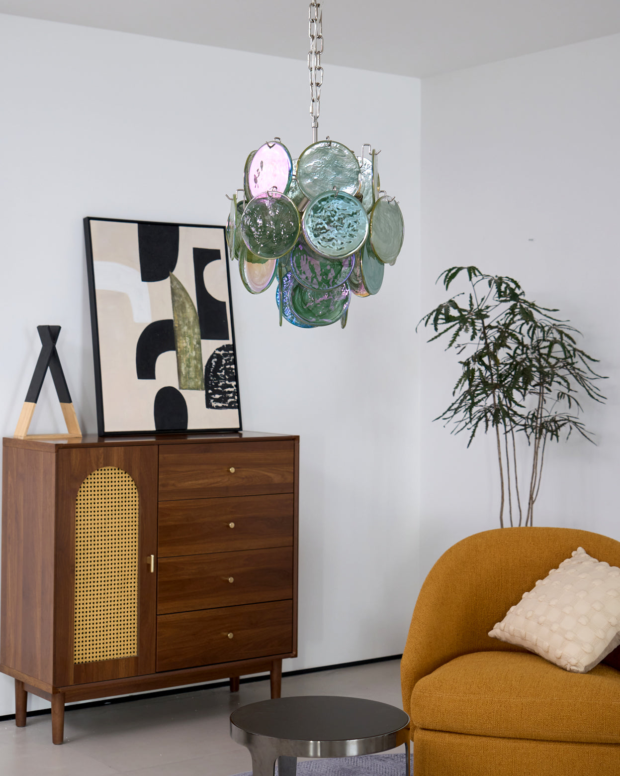 Green Vistosi Disc Chandelier