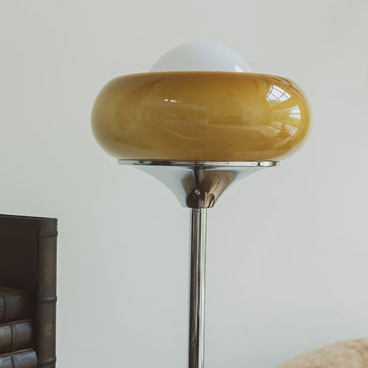 Caramel plexiglass globe detail - Guzzini floor lamp by Casa Norex