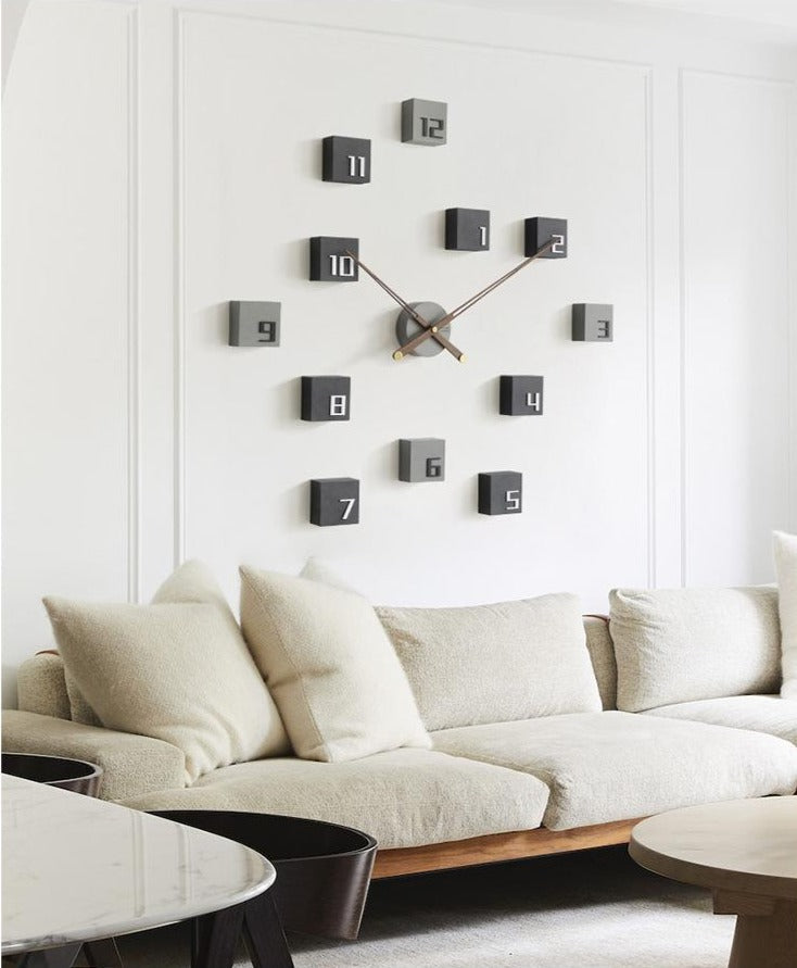 Square Modern Wooden Wall Clock