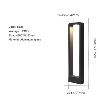 Solari Aluminum Garden Bollard Light — black cast aluminum, IP65 waterproof | Casa Norex