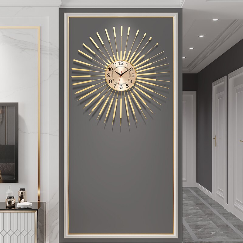 Gold Spiral Wall Clock