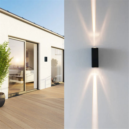 COB LED outdoor wall light warm white glow at dusk — Casa Norex