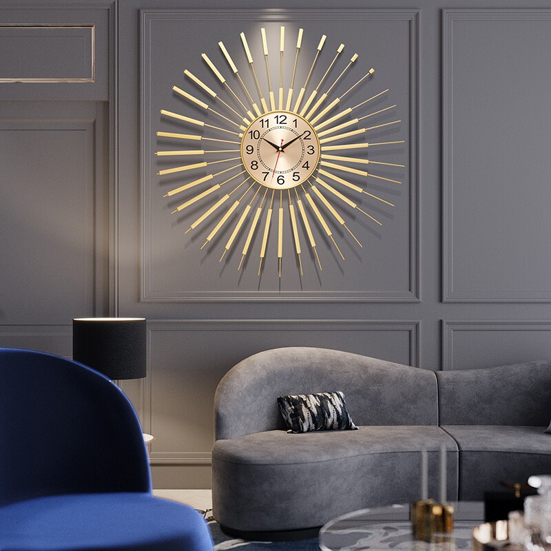 Gold Spiral Wall Clock