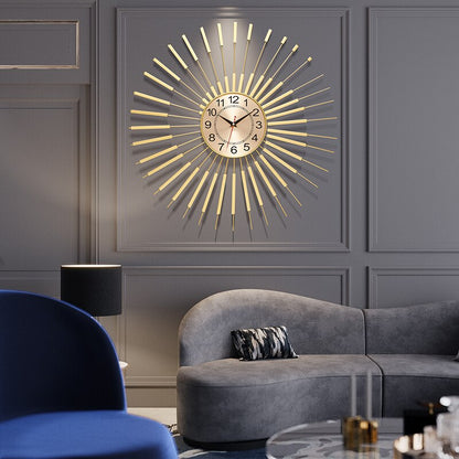 Gold Spiral Wall Clock