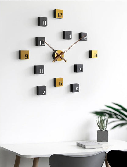Square Modern Wooden Wall Clock