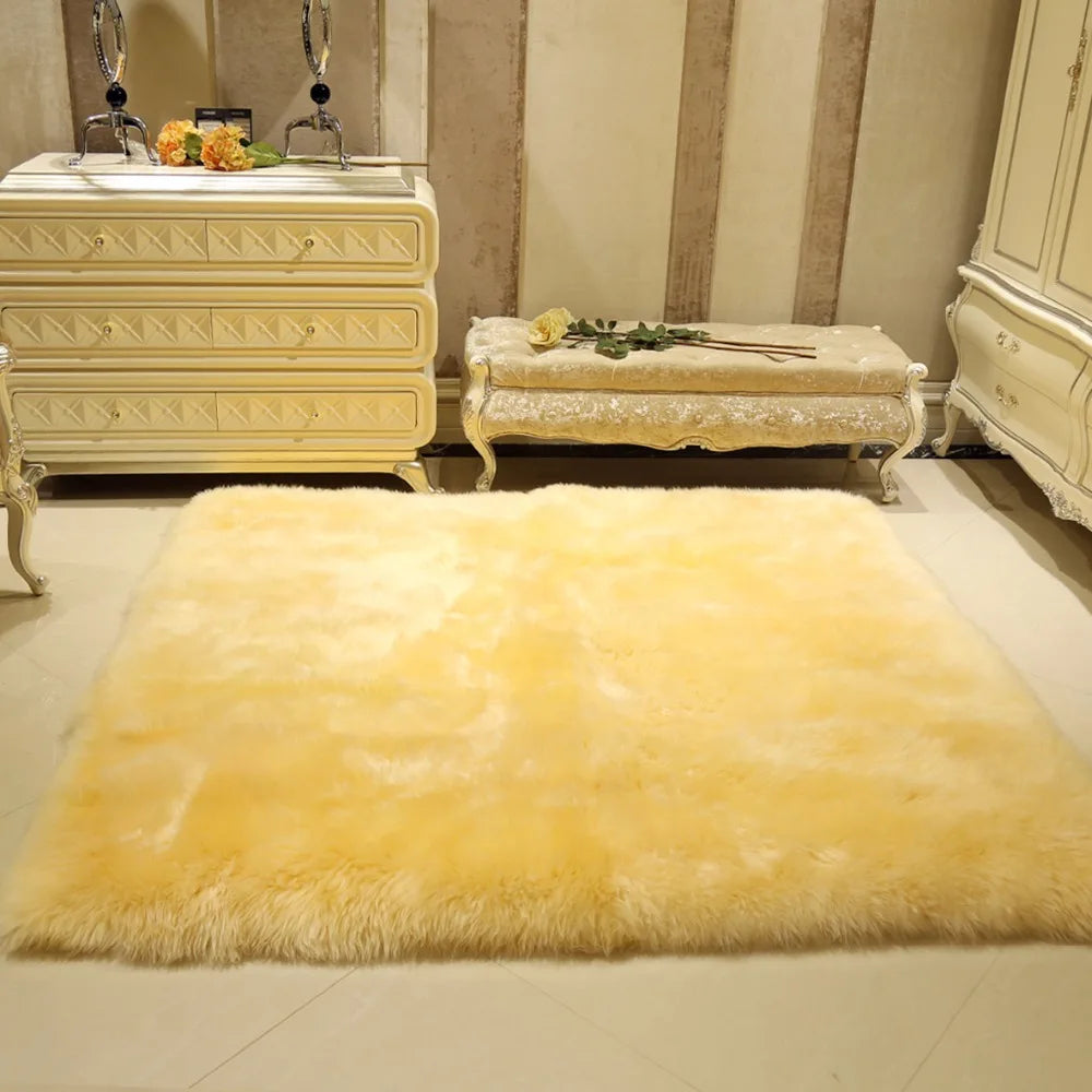 Wool shag rug in bedroom setting — soft underfoot texture | Casa Norex