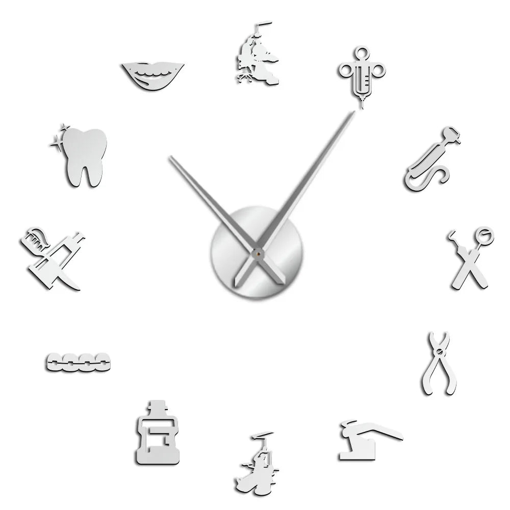 Giant DIY Numeral Wall Clock peel-and-stick numeral close-up | Casa Norex