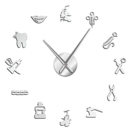 Giant DIY Numeral Wall Clock peel-and-stick numeral close-up | Casa Norex