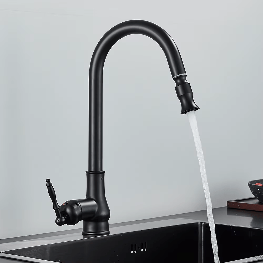 Amberleigh Antique Brass Pull-Down Kitchen Faucet — antique brass finish | Casa Norex