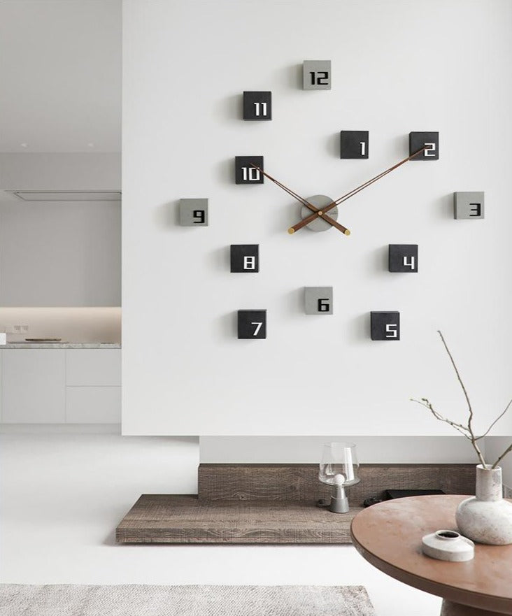 Square Modern Wooden Wall Clock