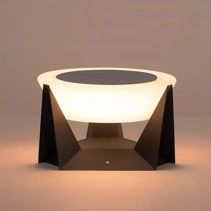 Landing Light solar outdoor lantern — black finish, stainless steel frame | Casa Norex
