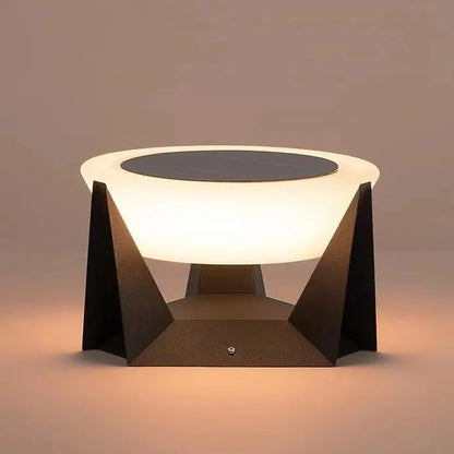 Landing Light solar outdoor lantern — black finish, stainless steel frame | Casa Norex
