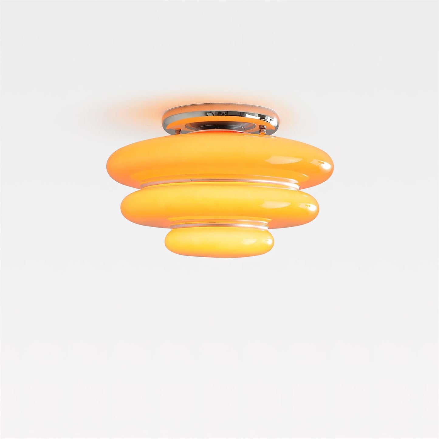 Tiered honey glass shade detail - Honeylite ceiling lamp by Casa Norex
