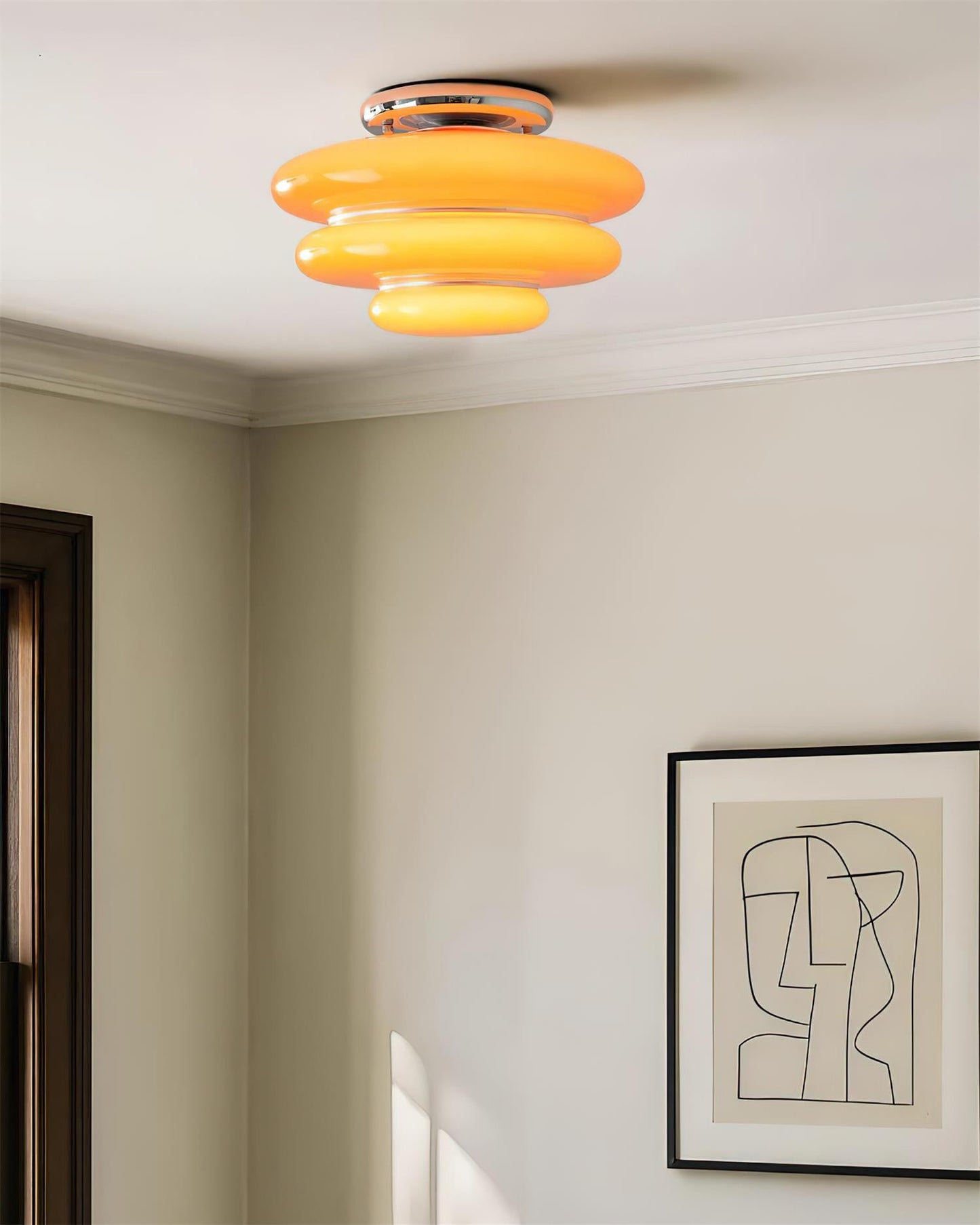 Honeylite ceiling lamp overhead close view - Casa Norex