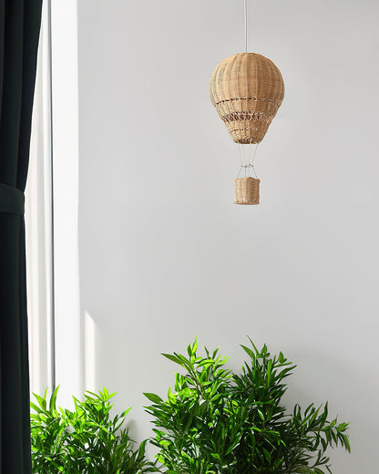 Hot Air Balloon Rattan Pendant Light