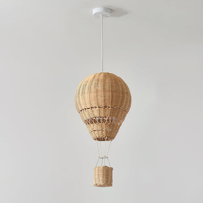 Hot Air Balloon Rattan Pendant Light
