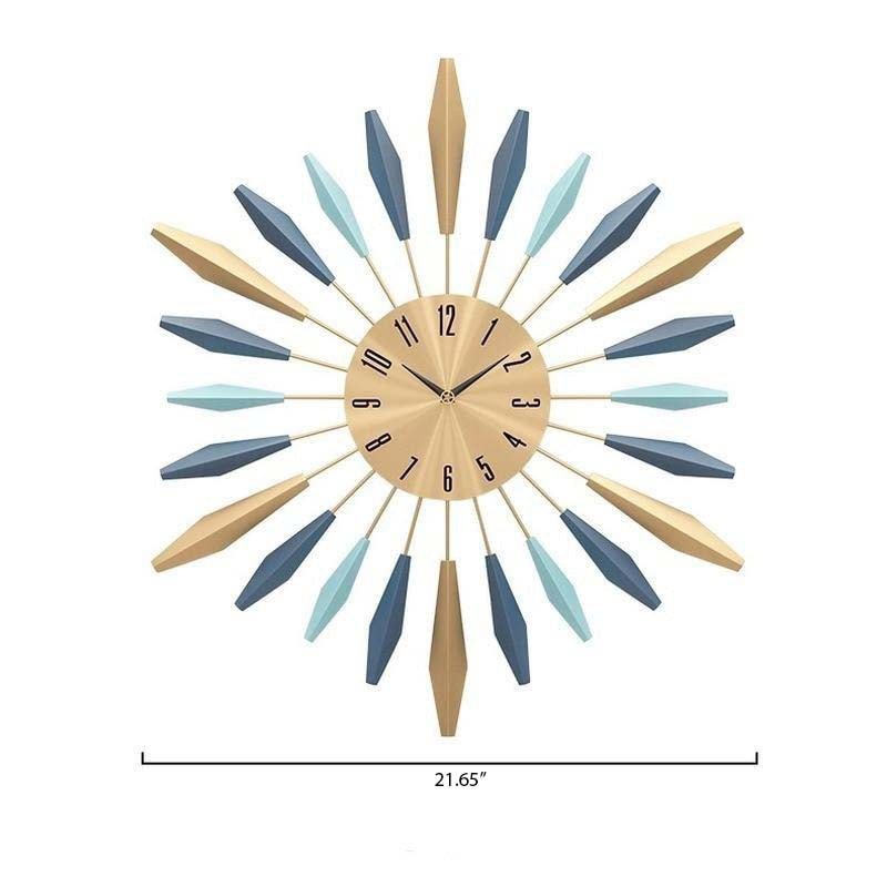 Nordic Metal Feather Wall Clock