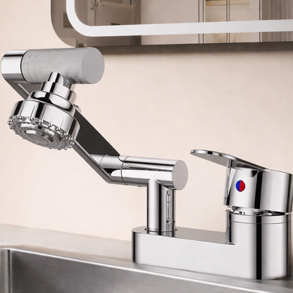 Rotaflow Bathroom Basin Faucet in bathroom vanity setting — 2-Mode Nozzle | Casa Norex