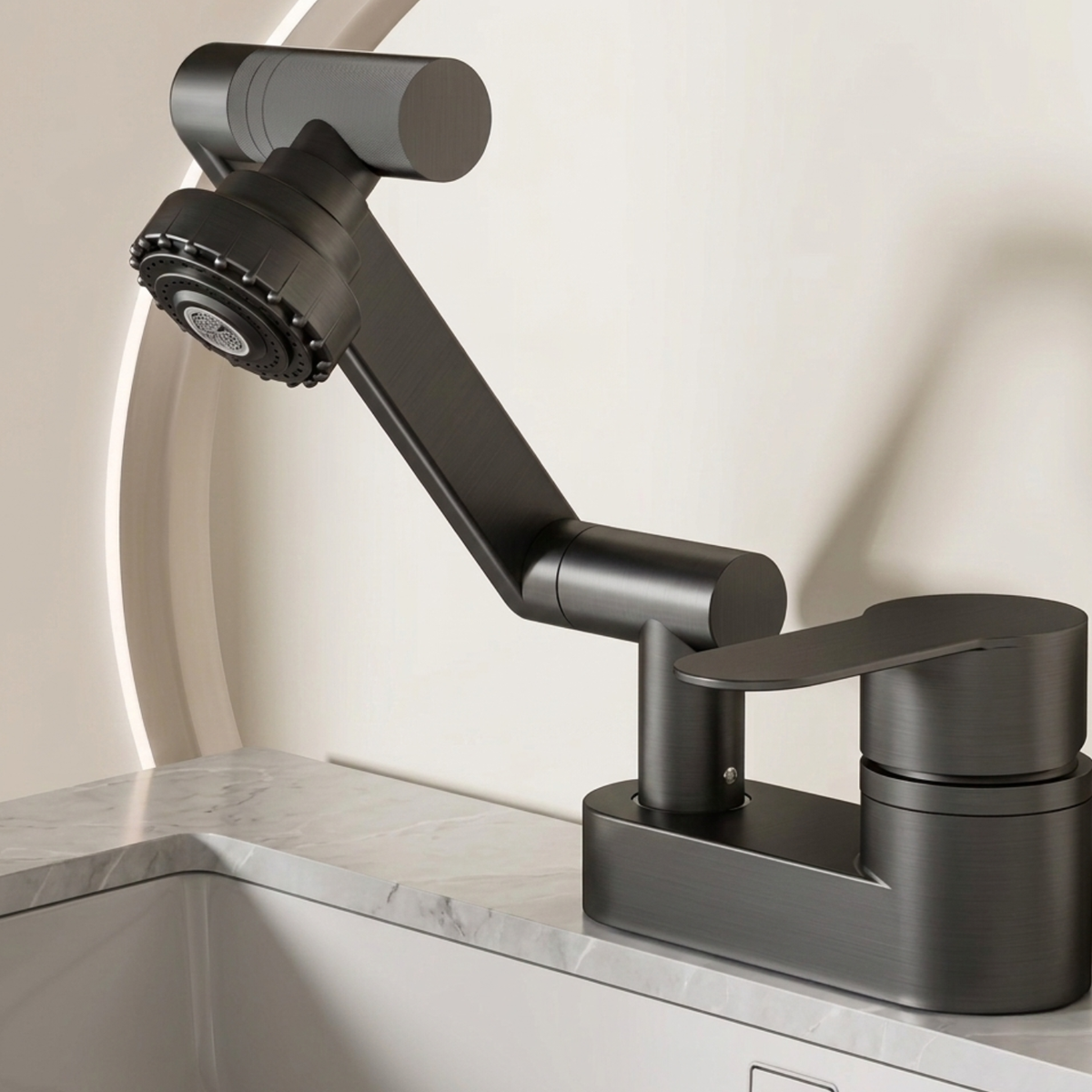 Bathroom Basin Faucet — mixed metal in Black finish | Casa Norex