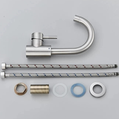 Steelcrest Bathroom Basin Faucet spray head detail — Brushed Nickel finish — Casa Norex