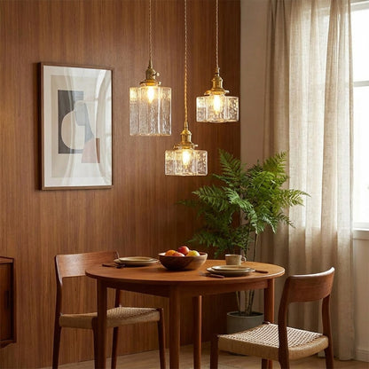 Jewel Glass Brass Pendant Light