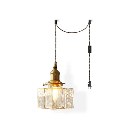 Jewel Glass Brass Swag Lights